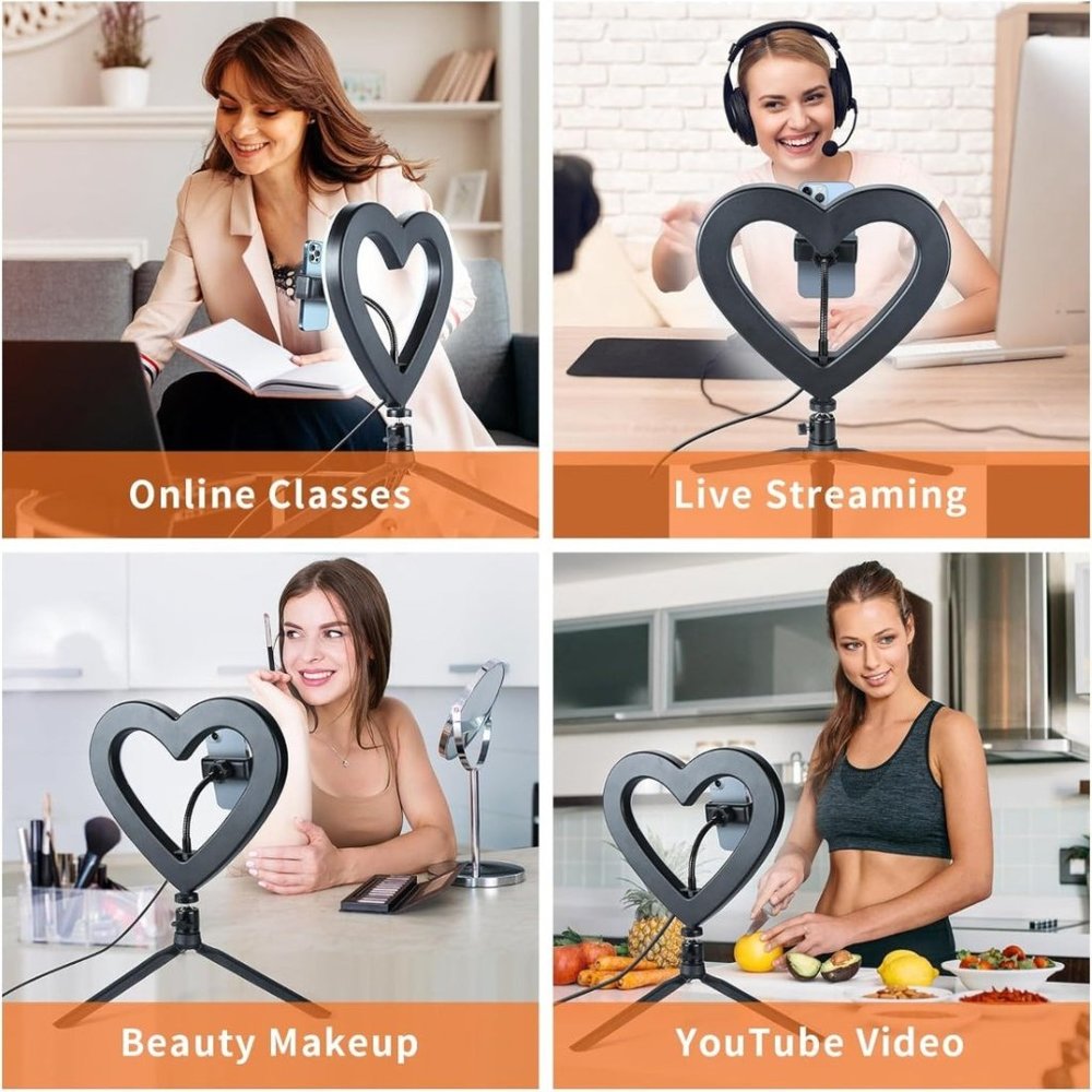 Ring Light LED Multi-Color Heart Shape - Picture 5 of 5